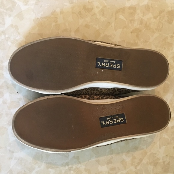 Leopard print Sperry No-Tie Sneakers - Picture 4 of 5